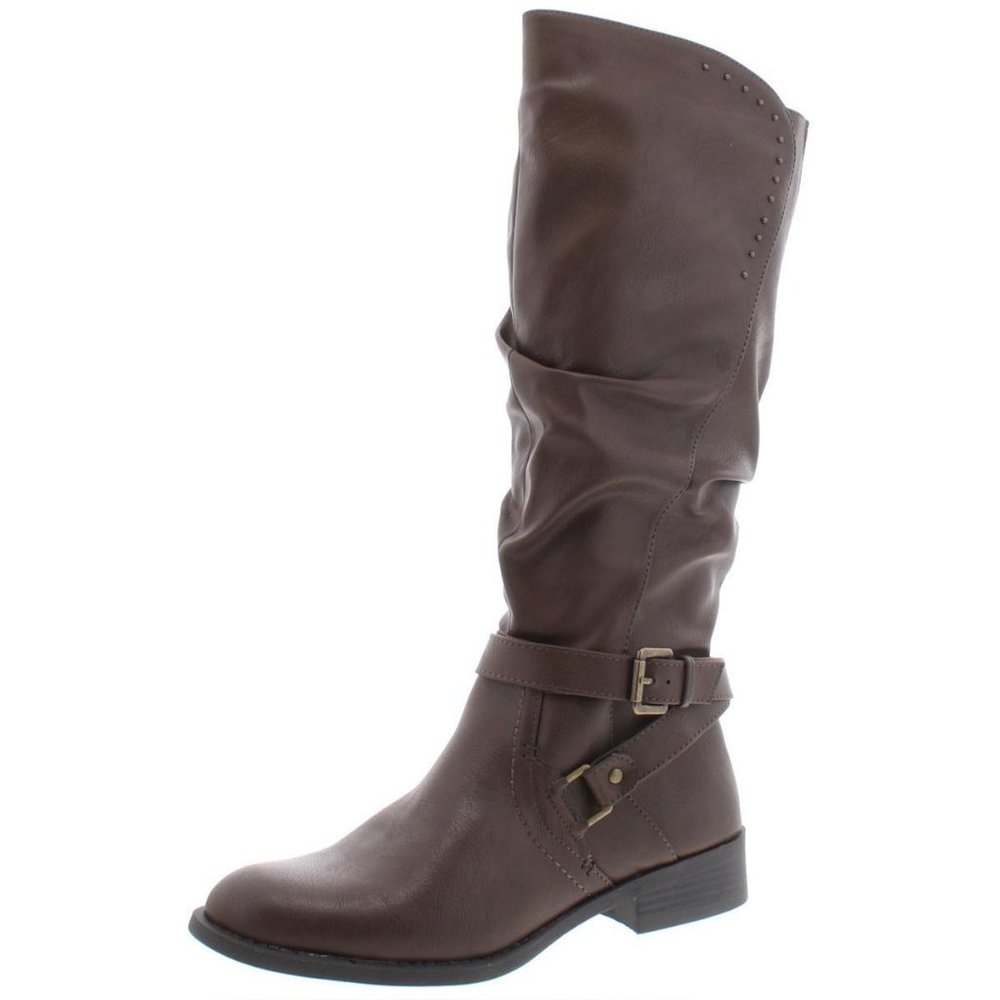 White Mountain Brown Heeled Boots